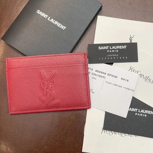 Yves Saint Laurent Other - YSL Card Holder Leather Red